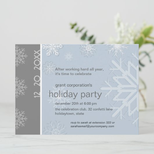 Snowflags-Party Einladung (Stehend Vorderseite)