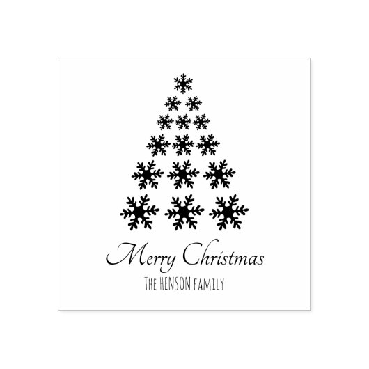 Snowflags Weihnachtsbaum Skript Custom Holiday Gummistempel (Prägung)