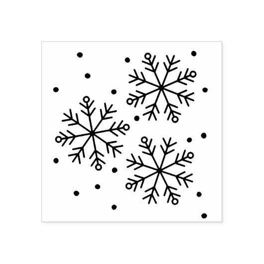 Snowflakdesign Gummistempel (Prägung)