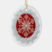 Snowflakdesign Keramikornament (Rechts)
