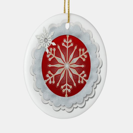 Snowflakdesign Keramikornament (Rechts)