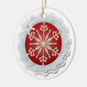 Snowflakdesign Keramikornament (Links)