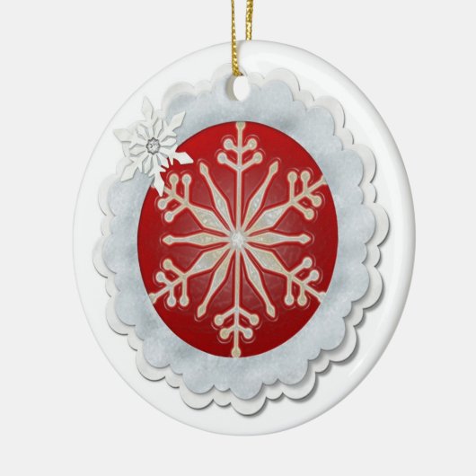 Snowflakdesign Keramikornament (Links)