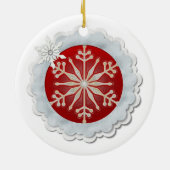 Snowflakdesign Keramikornament (Hinten)