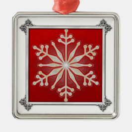 Snowflakdesign Silbernes Ornament