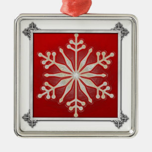 Snowflakdesign Silbernes Ornament