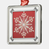 Snowflakdesign Silbernes Ornament (Links)