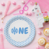 Snowflake 1. Geburtstag Pappteller (Party)