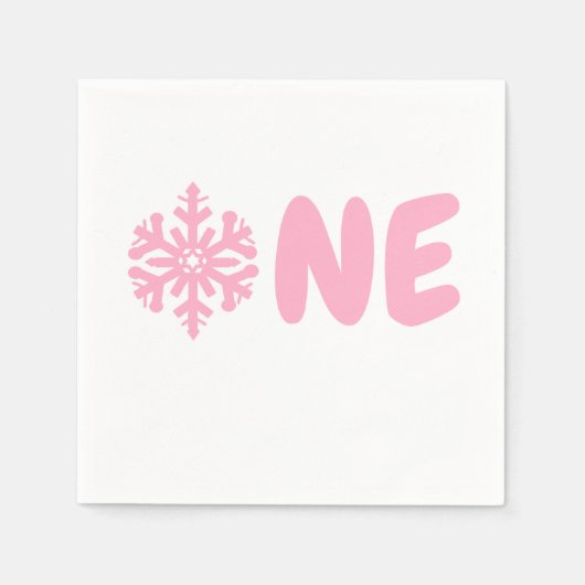 Snowflake 1. Geburtstag Serviette (Vorderseite)