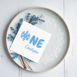 Snowflake 1. Geburtstag Serviette