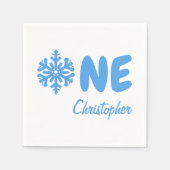Snowflake 1. Geburtstag Serviette (Vorderseite)