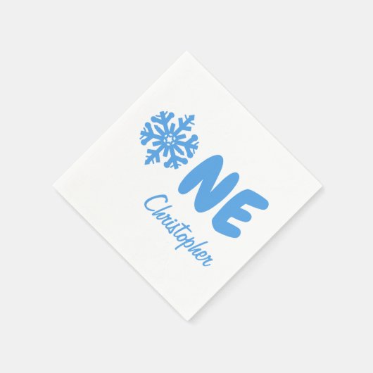 Snowflake 1. Geburtstag Serviette (Ecke)