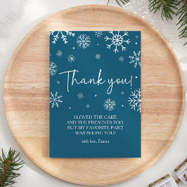 Snowflake 1. Geburtstag Winter Dankeschön Karte