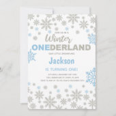Snowflake 1. Geburtstagskarte Einladung (Vorderseite)