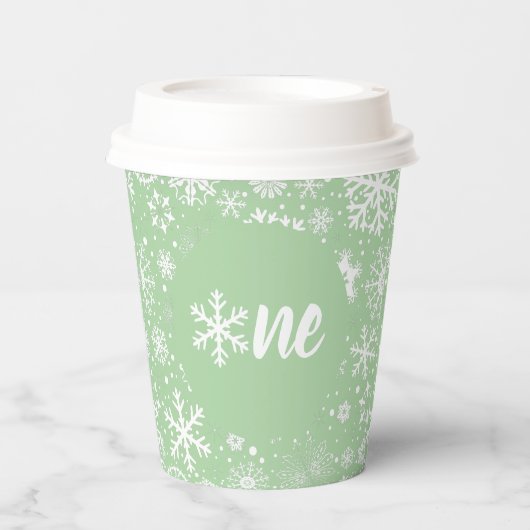 Snowflake 1 Paper Cup Pappbecher (Vorderseite)