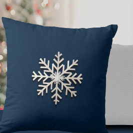Snowflake Accent Throw Kissen