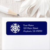 Snowflake Address Label B (Navy Blue) (Insitu)