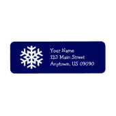 Snowflake Address Label B (Navy Blue) (Vorne)