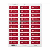 Snowflake Address Label C (Burgandy) (Vorne)