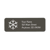Snowflake Address Label D (dunkelgrau) (Vorne)