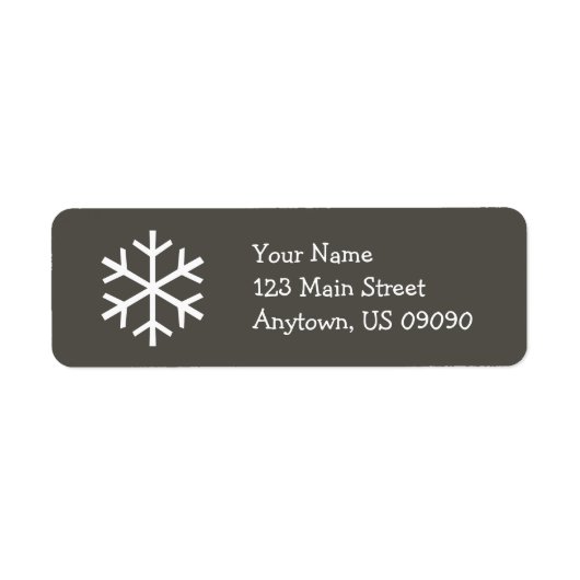 Snowflake Address Label D (dunkelgrau) (Vorne)