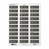Snowflake Address Label D (dunkelgrau) (Vorne)