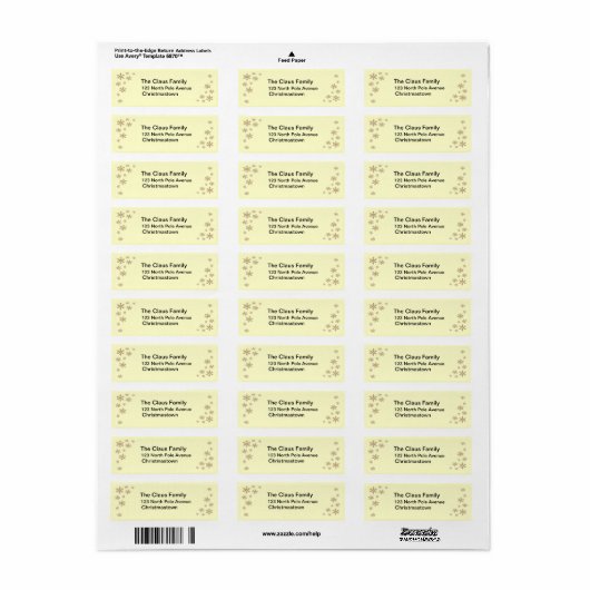 Snowflake Address Labels (Vorne)