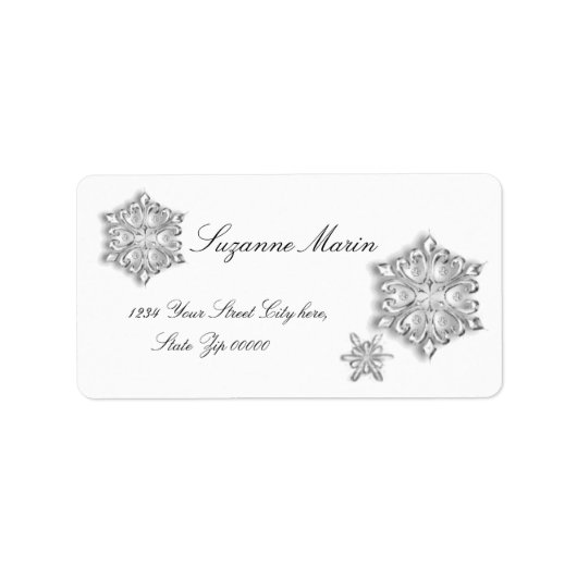 Snowflake Address Labels Adressaufkleber (Vorne)