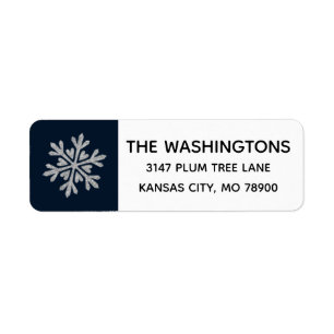 Snowflake-Adressetikett