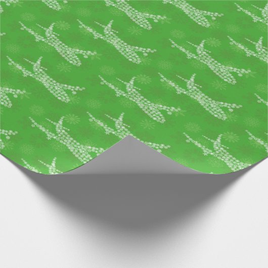 Snowflake Airliner - Geschenkpapier (Ecke)
