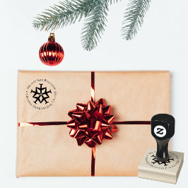 Snowflake Airplane Weihnachten Rücksendeadresse Gummistempel