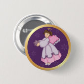 Snowflake Angel Button (Vorne & Hinten)