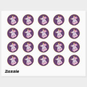 Snowflake Angel Runder Aufkleber (Blatt)