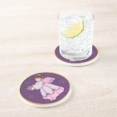 Snowflake Angel Sandstein Untersetzer (Seite)