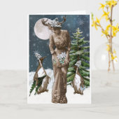 Snowflake Ansammlung mit Freunden Wintergruß Karte (Gelbe Blume)