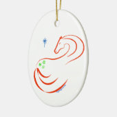 Snowflake Appaloosa horse Christmas ornament oval (Links)