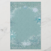 Snowflake Aqua Frost Briefpapier (Vorderseite)