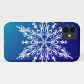 SNOWFLAKE auf blau Case-Mate iPhone Hülle (Rückseite (Horizontal))