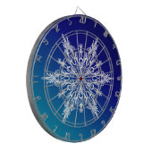 SNOWFLAKE auf blau Dartscheibe (Vorderseite Links)