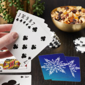 SNOWFLAKE auf blau Spielkarten (In Situ)