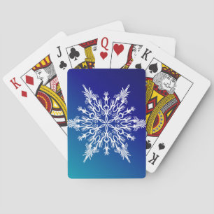 SNOWFLAKE auf blau Spielkarten