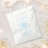 Snowflake Baby Boy Dusche Winter Blue Silver Geschenktütchen (Ausgeschnitten)