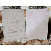 Snowflake Baby Dusche Einladung ein wenig ist auf