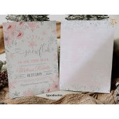 Snowflake Baby Dusche Einladung ein wenig ist auf