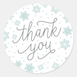Snowflake Baby Dusche Gefallen Tag Danke Sticker