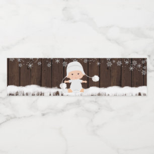 Snowflake Baby Dusche Wasserflaschen Labels Wasserflaschenetikett
