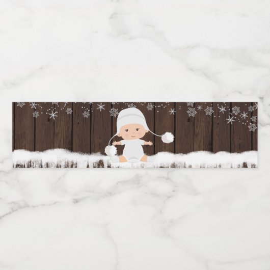 Snowflake Baby Dusche Wasserflaschen Labels Wasserflaschenetikett (Einzelnes Label)