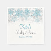 Snowflake Baby Es ist kalt außerhalb von Napkins Serviette (Vorderseite)