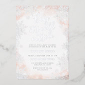 Snowflake Baby es ist kalt draußen Babydusche Folieneinladung (Vorderseite)