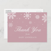 Snowflake Baby Es ist kalt draußen Danke Postkarte (Vorne/Hinten)